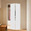 18 po X 84 po Porte pliante en vinyle blanc uni avec trousse de quincaillerie