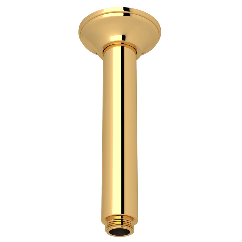 7" Ceiling Mount Shower Arm, Italian Brass