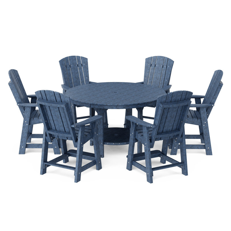 Heritage 7-Piece 60" Pub Counter Set, Patriot Blue