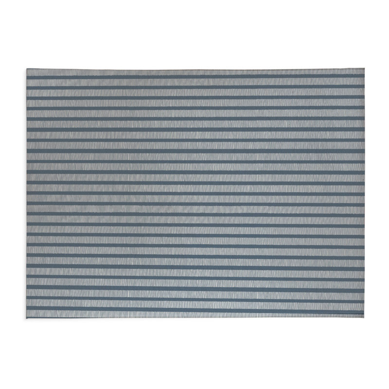 Comb Row Charcoal Kids Play Mat, Blue, Rectangle 48" x 72"