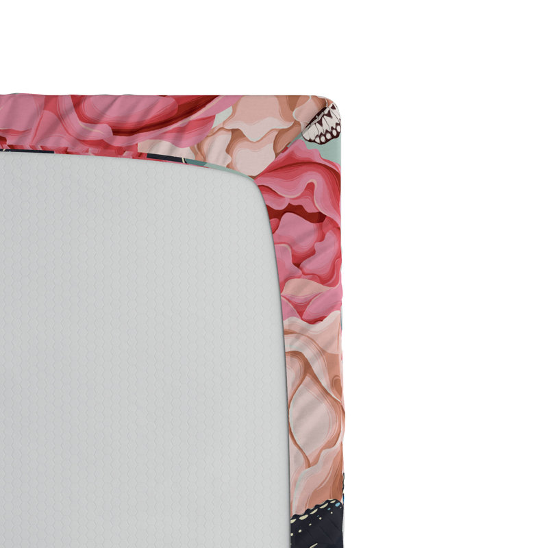 Microfiber Floral Fitted Sheet, Full Fitted Sheet