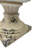 Aurelius Scalloped Heritage Hand-Painted MGO Modern Neoclassical Pedestal Garden Urn