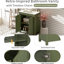 Meuble-lavabo de 30 po de couleur olive avec lavabo en céramique, portes à fermeture en douceur et conception spacieuse de 30 po avec rangement-400612510