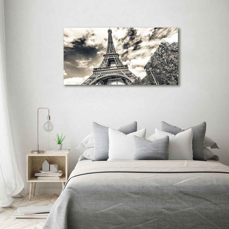 Eiffel Tower Paris - Wrapped Canvas Print, Canvas, 70cm H x 140cm W