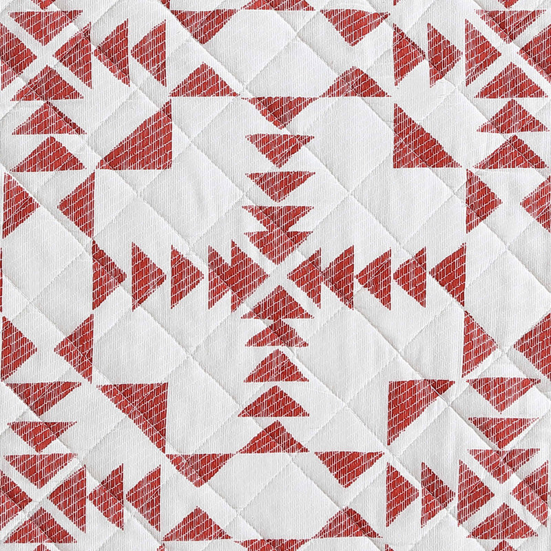 Ivory and Charcoal Cotton Twin Reversible Quilt Set