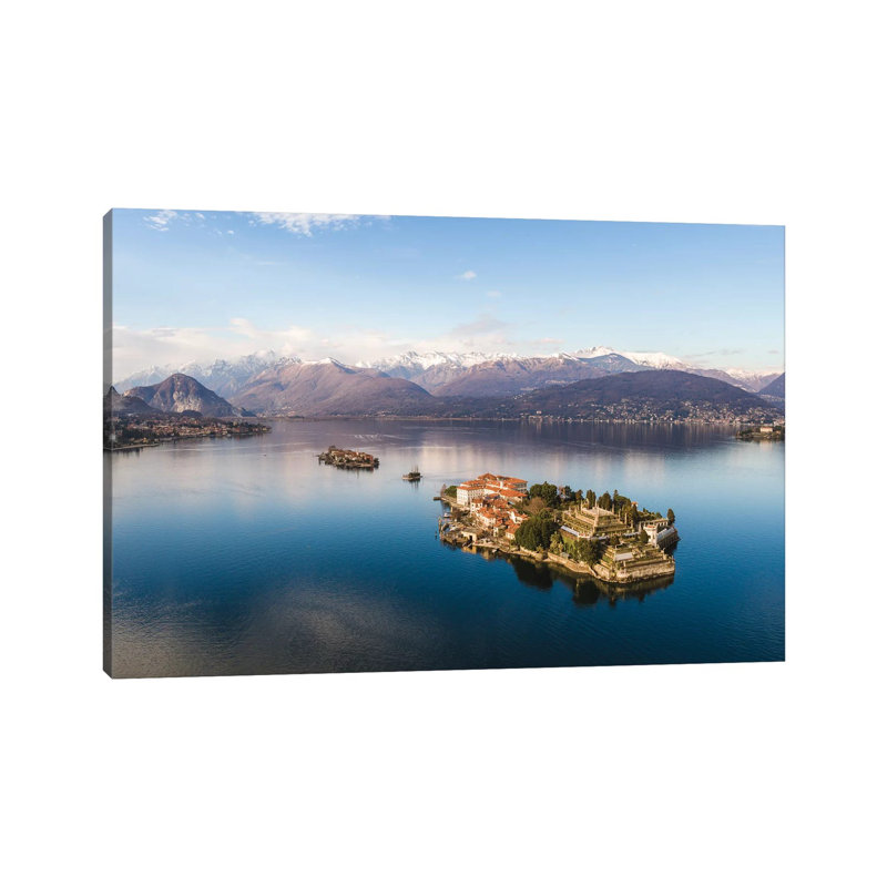 Sunset Over Isola Bella, Lake Maggiore, Italy by Matteo Colombo - Wrapped Canvas Print, 30.48 cm H x 45.72 cm W