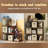2 Cube Storage Rack Bookshelf DIY Variable Stackable Black Brown Wood