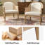 Andel 28.5'' Wide Farmhouse Rattan Solid Wood Armchair (Set of 2)-99276361
