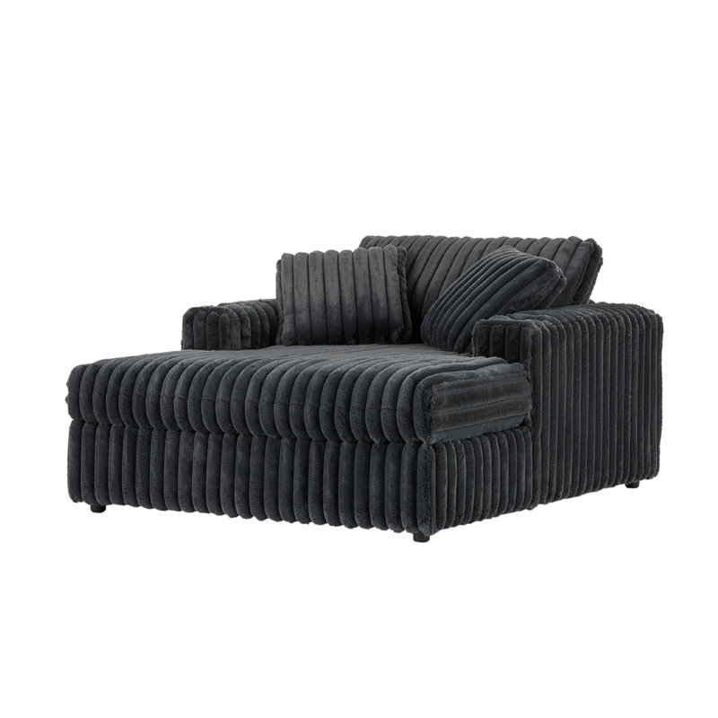 Méridienne surdimensionnée Algona avec porte-gobelets Algona, Gris anthracite
