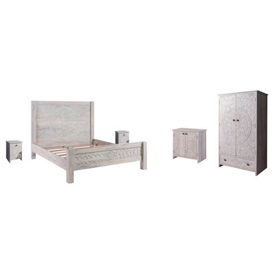 Kashmir Solid Wood Piece Bedroom Set