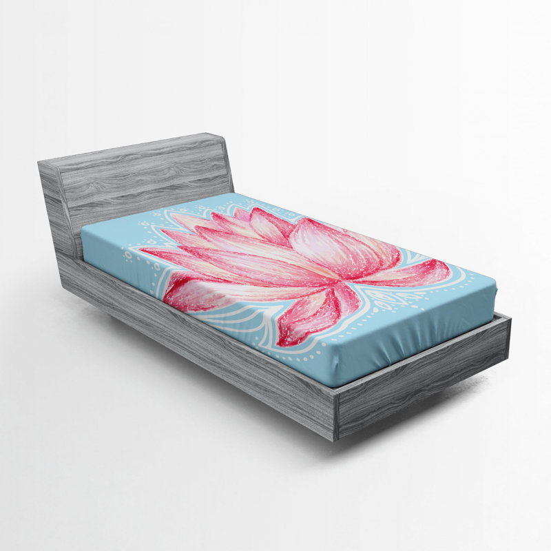 Microfiber Floral Fitted Sheet, Twin XL Fitted Sheet