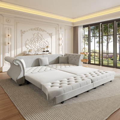 Canapé-lit escamotable 97,6 po Chesterfield Upholstery