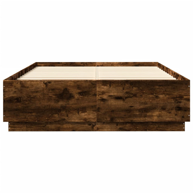 Noar Bed, King ( 150 x 200 cm), Smoked Oak