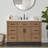 48 In. Single Sink Freestanding Gunny Bath Vanity With Pure White Engineer Stone Top
