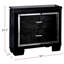 Table de chevet contemporaine 1pc avec table de chevet noire et lumière DEL