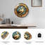 Horloge murale en verre teinté avec oiseau Dodo, art moderne 24 po