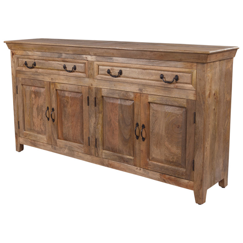 Jamya Solid Wood Sideboard, Natural Wood