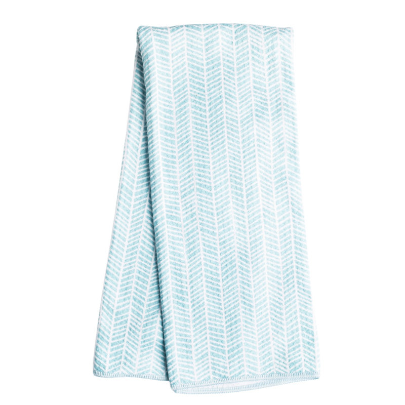 Jacquard Dish Cloth Kitchen Towel, Turquoise