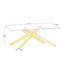 Modern rectangular glass coffee table with clear tempered top and metallic gold legs for living room display