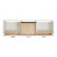 Meuble-lavabo double en bois massif de 66 po avec plateau en marbre de Carrare de 1,5 po Thornaby-1008703727-1047605995