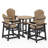 4-Person Outdoor HDPE Bar Height Dining Set with 35" Round Table, All-Weather Poly Wood Patio Bistro Furniture for Poolside & Deck-122720759