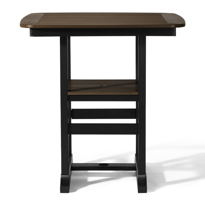 Comptoir carré 37 po Featherstone, noir, H 36,75 po x l 36,75 po x P 36,75 po, Gris / Noir