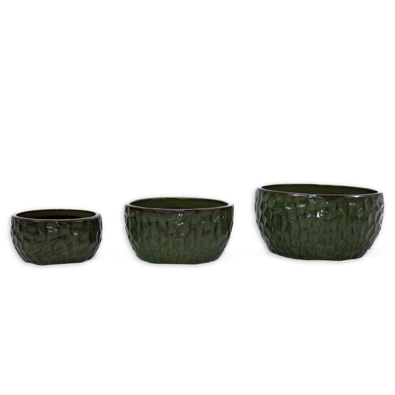 High-quality ceramic flower pots, Antique Green
