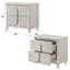 Table de chevet Laveda, finition blanc perle