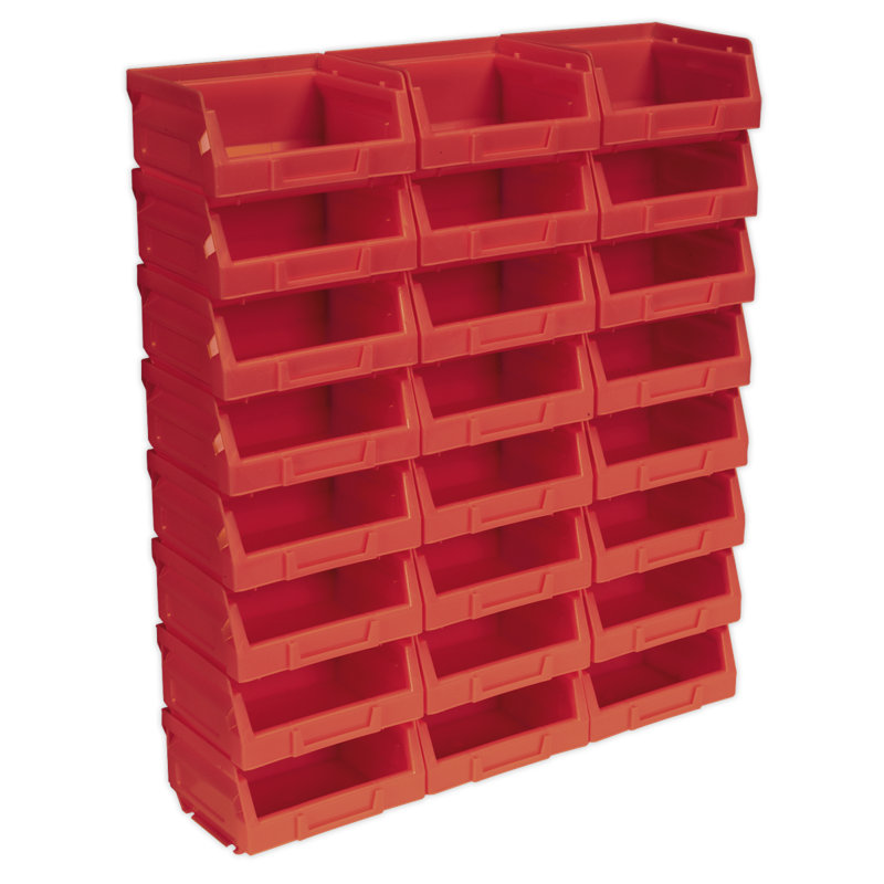 Rebrilliant Plastic Decorative Bin, 5.5cm H x 10.5cm W x 8.5cm D, Red