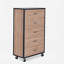 Commode 5 tiroirs en chêne clair patiné