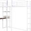Lit mezzanine en métal blanc Space avec bureau et deux tablettes - pratique et sécuritaire-617644801