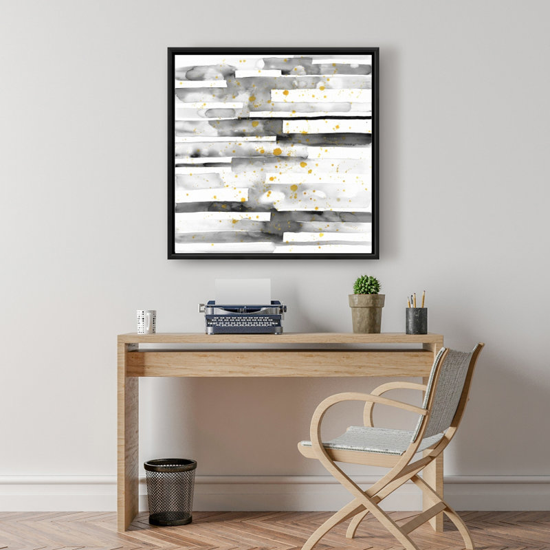 «Black Stripes With Gold Splash»