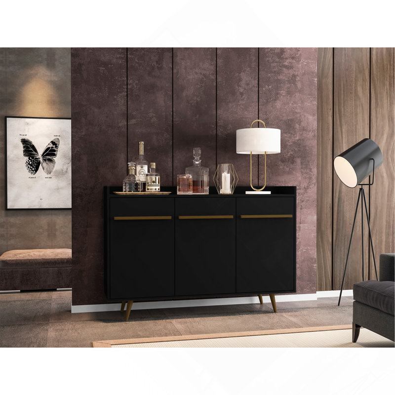 Sideboard In Black, Black
