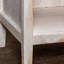 Ensemble de 2 tables de chevet en bois massif blanc vieilli 24,8 po avec tablette ouverte Poulsbo