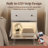 20.7" Robot-Shaped LED End Table with Rotating Drawer and Storage Cabinet-57839850