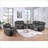 Recliners, Manual Single Recliner with Tufted Back | Charcoal Gray | PU Leather-1197888524
