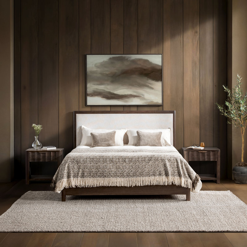 Baylee 3-Piece Mango Wood Bedroom Set, 3 Pcs: Bed, 2 Nightstands, King