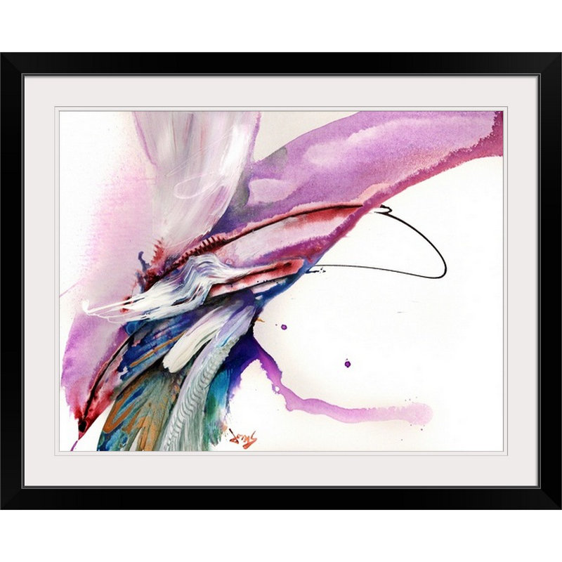 Impulsion-impression de peinture, H 20 po x l 24 po x P 1 po, Cadre noir