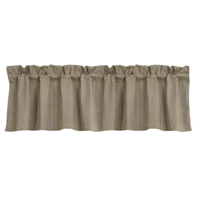 Fairfield Cream Herringbone Classic Modern Rustic Lodge Window Valance Rod Pocket 18x84 inch
