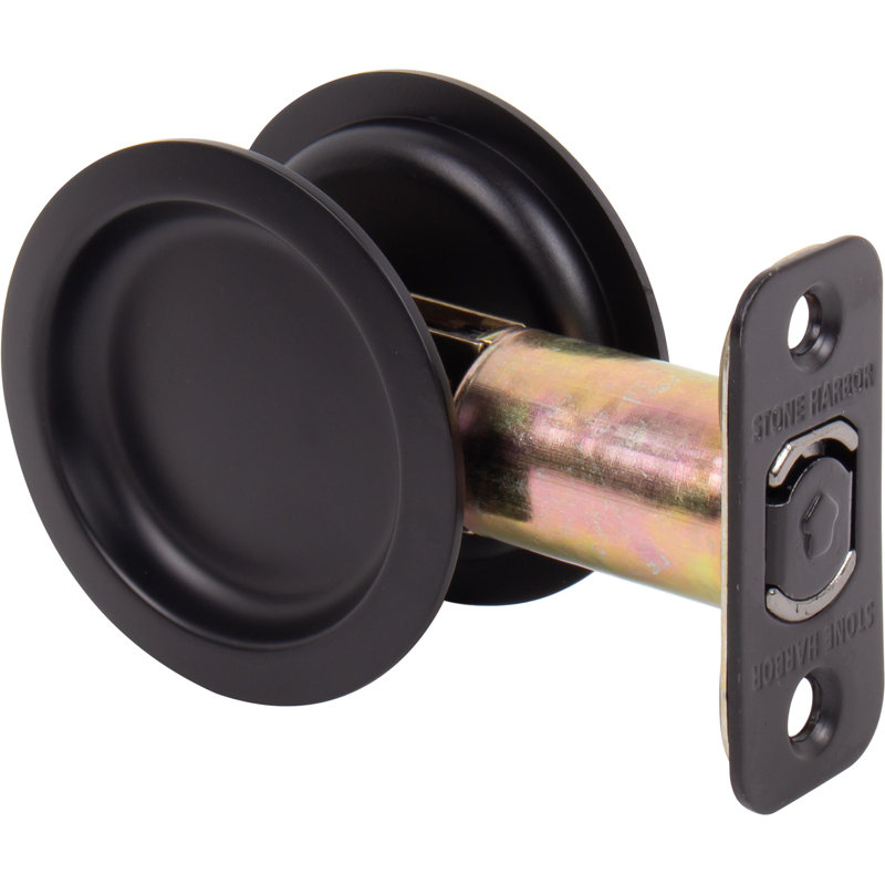 Quincaillerie de serrure de porte ronde, Noir mat