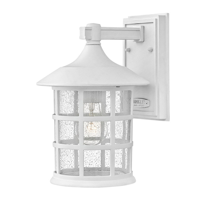 Freeport Textured White 1 - Bulb Outdoor Wall Lantern, 12.25" H x 8" W x 9" D, Textured White, MED