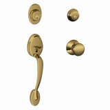 Plymouth Handleset with Double Cylinder Deadbolt and Door and Rosette