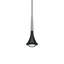Lodes Rain Suspension Lamp Black Cable Line-V - Chrome w Black Canopy