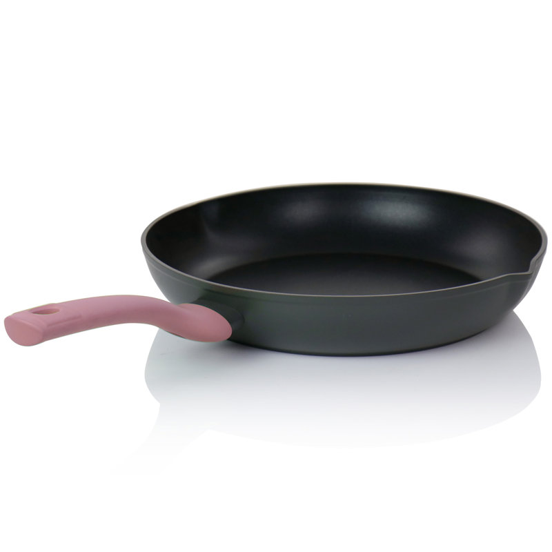 Poêle à frire antiadhésive en aluminium vert 9,5 pouces avec bec verseur Oster Rigby, Rose