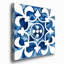 «Cobalt Tiles III», reproduction sur toile tendue-654133289