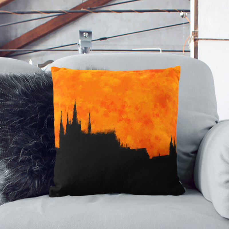 Square Cushion, 40cm H x 40cm W x 15cm D, White