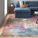Abbate Abstract Pink/Blue/Orange/Ivory Area Rug