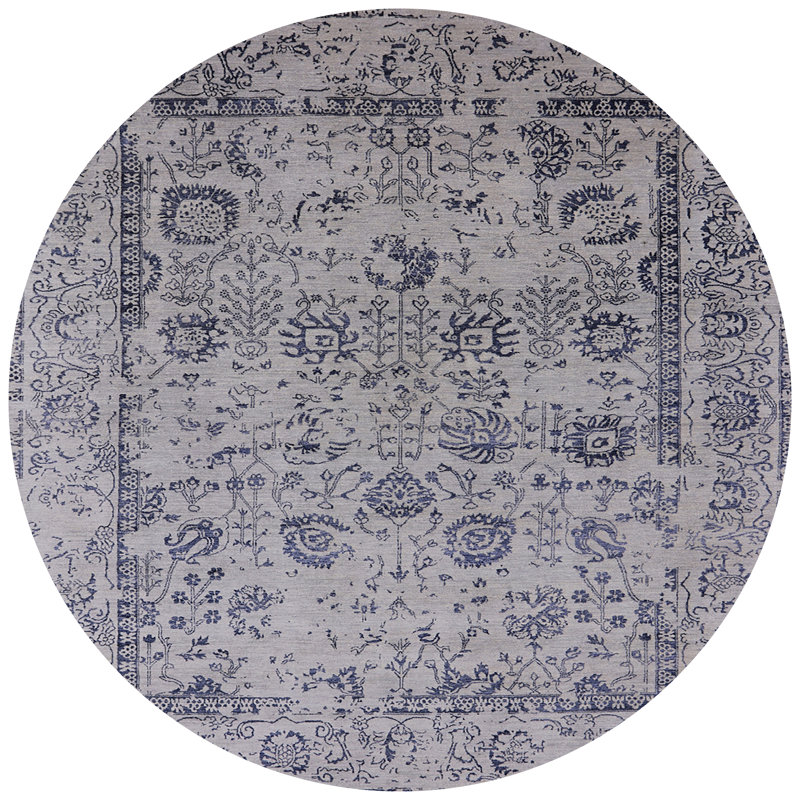 Tapis oriental gris Leilani, Rond 6 pi