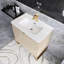 Meuble-lavabo de salle de bain mural autoportant 30 po avec lavabo en céramique