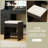 Makeup Vanity Desk Dressing Table and Stool Set with Mirror and Lights-1108618851